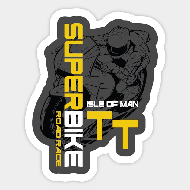 Isle of Man TT Road Race Superbike Racer IOMTT Sticker by CGD